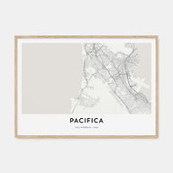Pacifica Map Landscape Poster