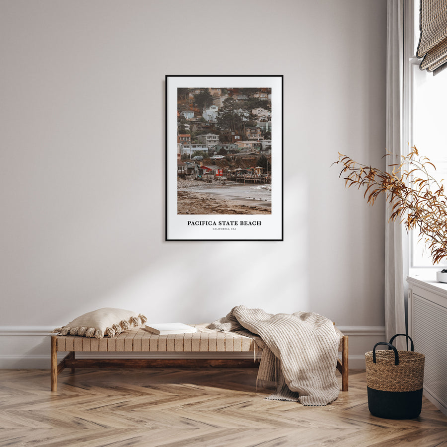 Pacifica State Beach Portrait Color Poster