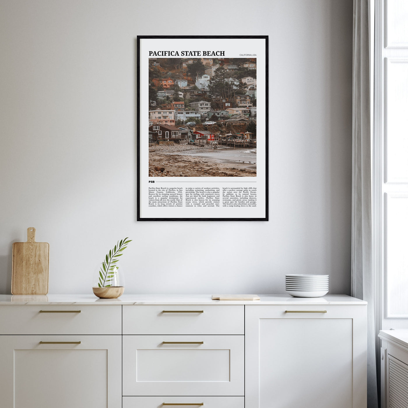 Pacifica State Beach Travel Color Poster