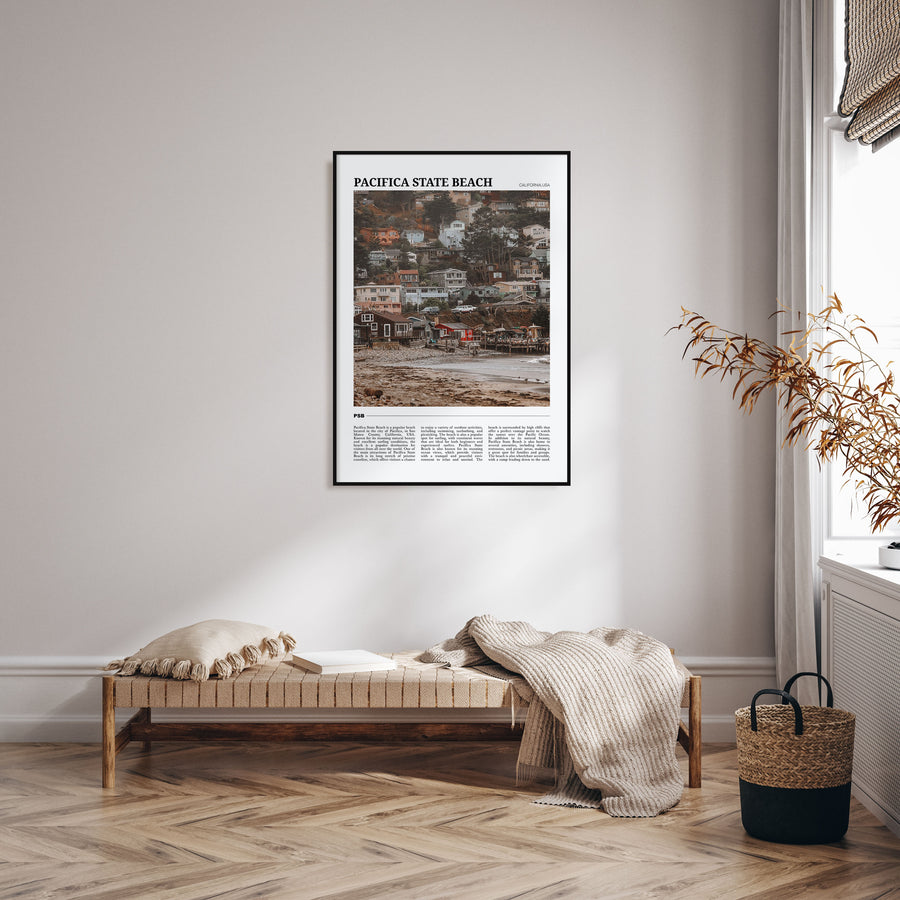 Pacifica State Beach Travel Color Poster