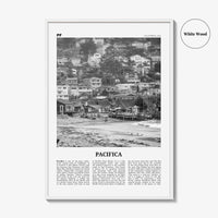 Pacifica Print Black and White No 1, Pacifica Wall Art, Pacifica Poster, Pacifica Photo, California, USA, United States
