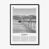 Pacifica Print Black and White No 2, Pacifica Wall Art, Pacifica Poster, Pacifica Photo, California, USA, United States