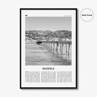Pacifica Print Black and White No 2, Pacifica Wall Art, Pacifica Poster, Pacifica Photo, California, USA, United States