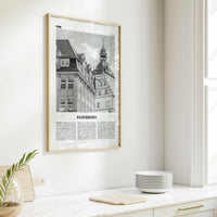 Paderborn Print Black and White, Paderborn Wall Art, Paderborn Poster, Paderborn Photo, Paderborn Wall Décor, Paderborn Map, Germany