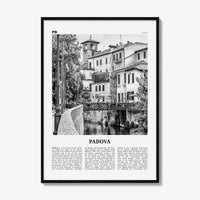 Padova Print Black and White, Padova Wall Art, Padova Poster, Padova Photo, Padova Wall Décor, Padova Map, Italia