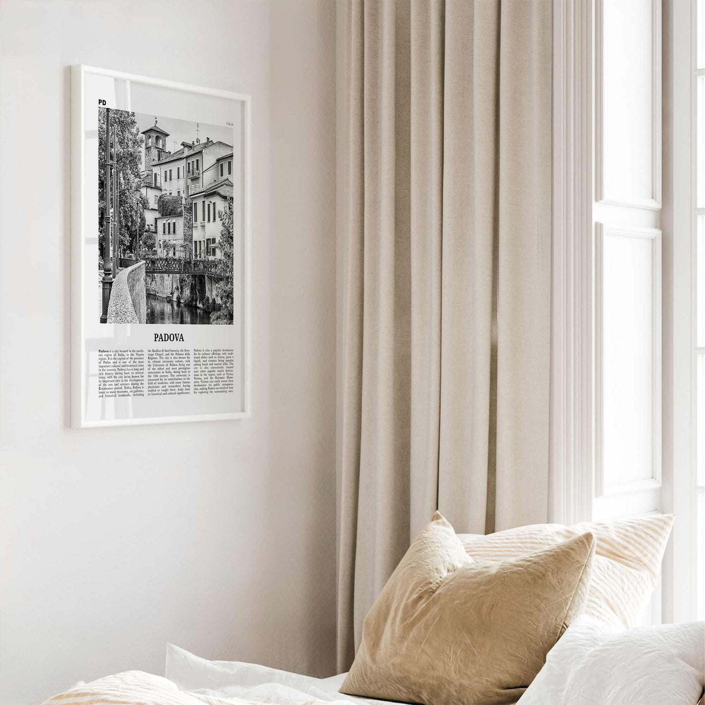 Padova Print Black and White, Padova Wall Art, Padova Poster, Padova Photo, Padova Wall Décor, Padova Map, Italia