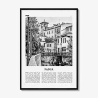 Padua Print Black and White, Padua Wall Art, Padua Poster, Padua Photo, Padua Wall Décor, Padua Map, Italy
