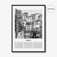 Padua Print Black and White, Padua Wall Art, Padua Poster, Padua Photo, Padua Wall Décor, Padua Map, Italy