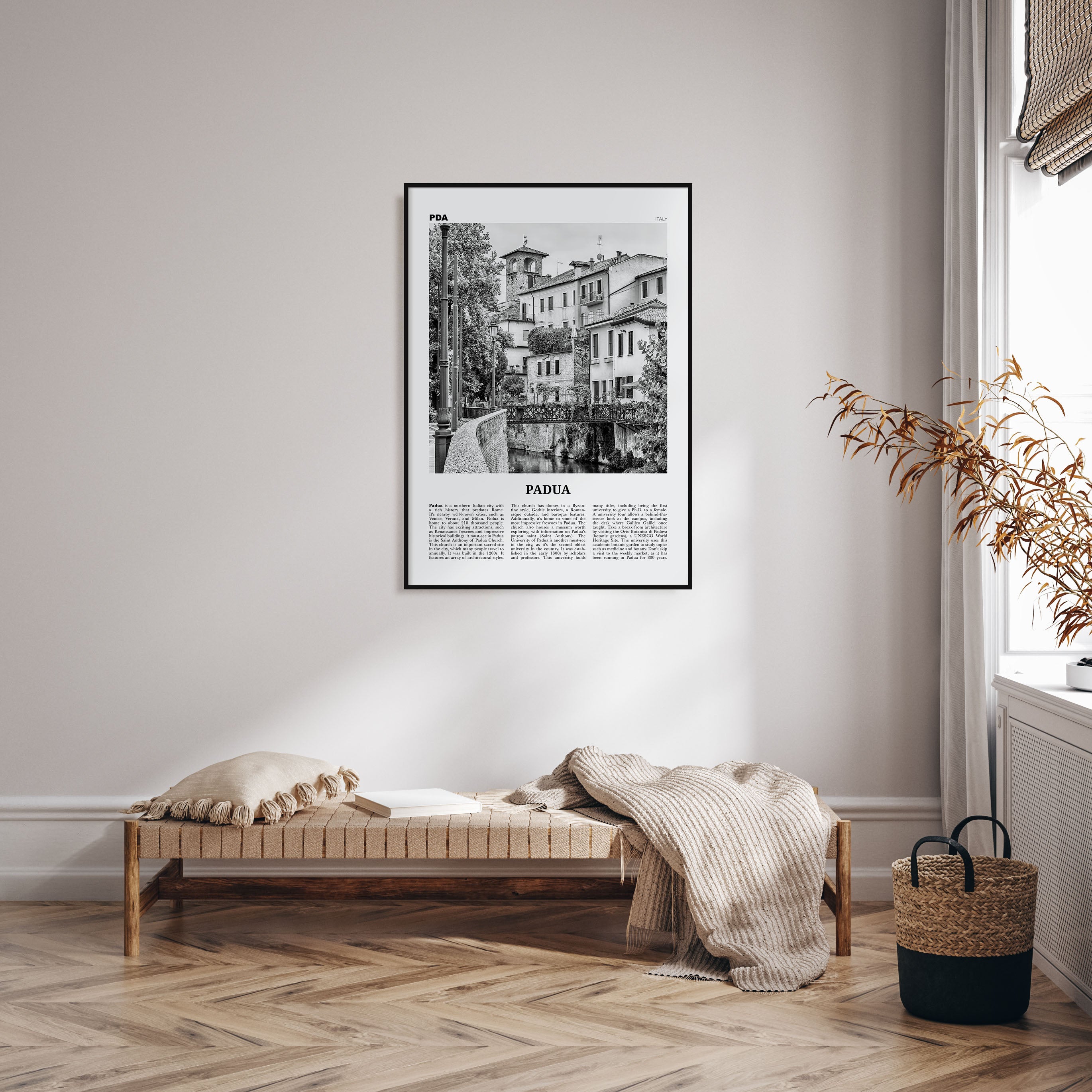 Padua Travel B&W Poster