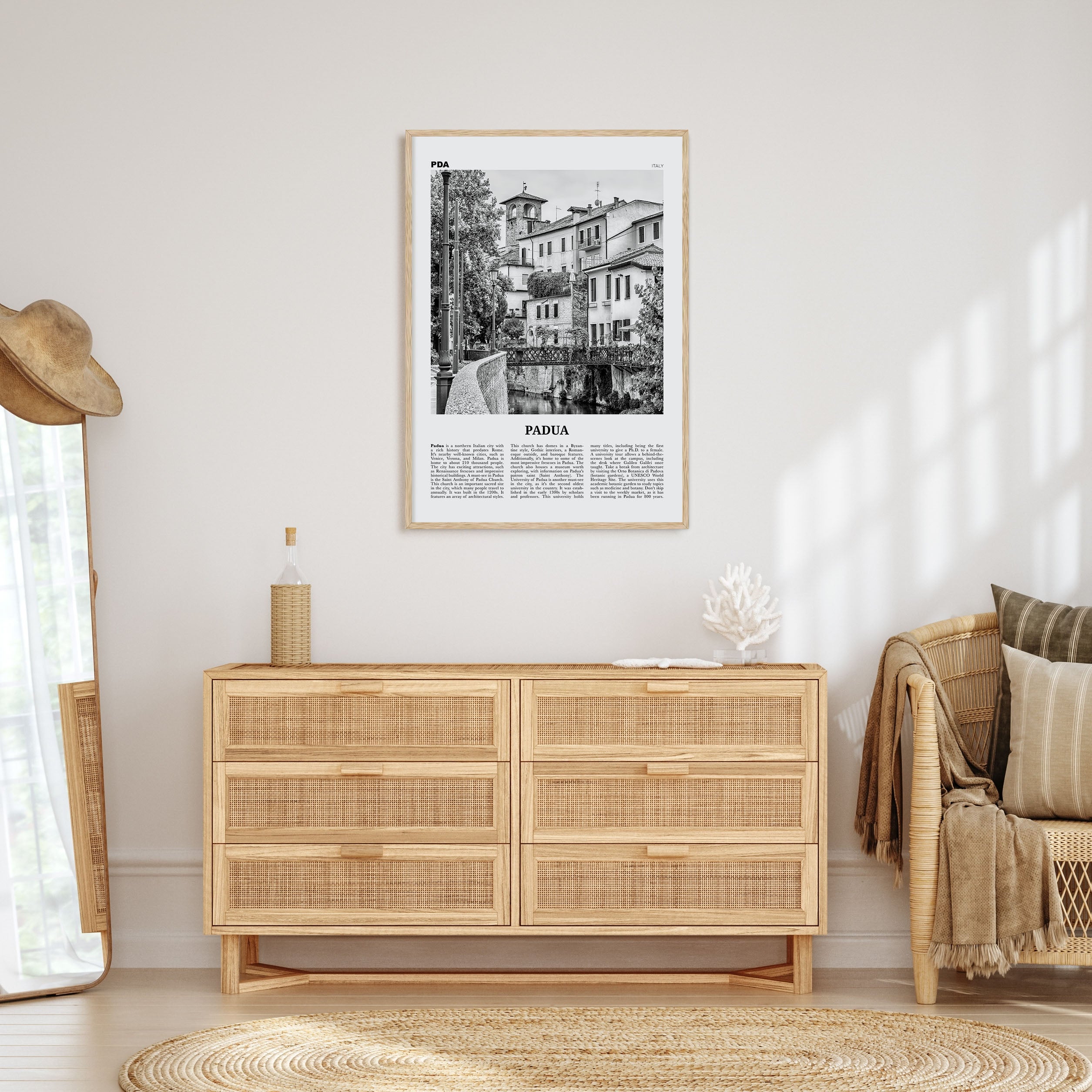 Padua Travel B&W Poster