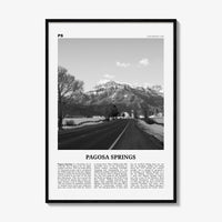 Pagosa Springs Print Black and White, Pagosa Springs Wall Art, Pagosa Springs Poster, Pagosa Springs Photo, Colorado, USA