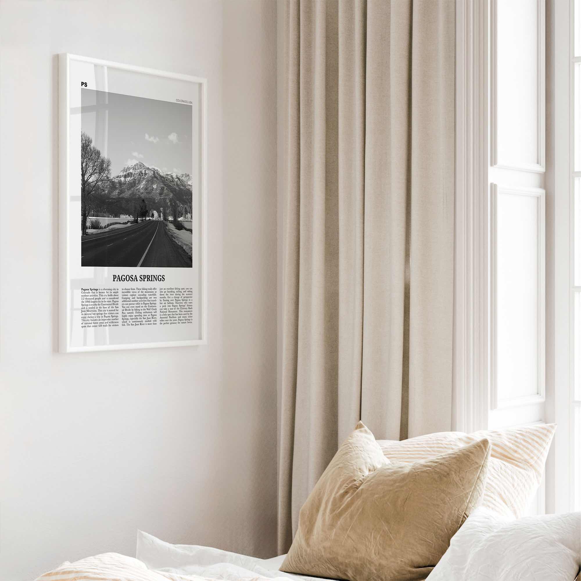 Pagosa Springs Print Black and White, Pagosa Springs Wall Art, Pagosa Springs Poster, Pagosa Springs Photo, Colorado, USA