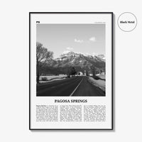 Pagosa Springs Print Black and White, Pagosa Springs Wall Art, Pagosa Springs Poster, Pagosa Springs Photo, Colorado, USA