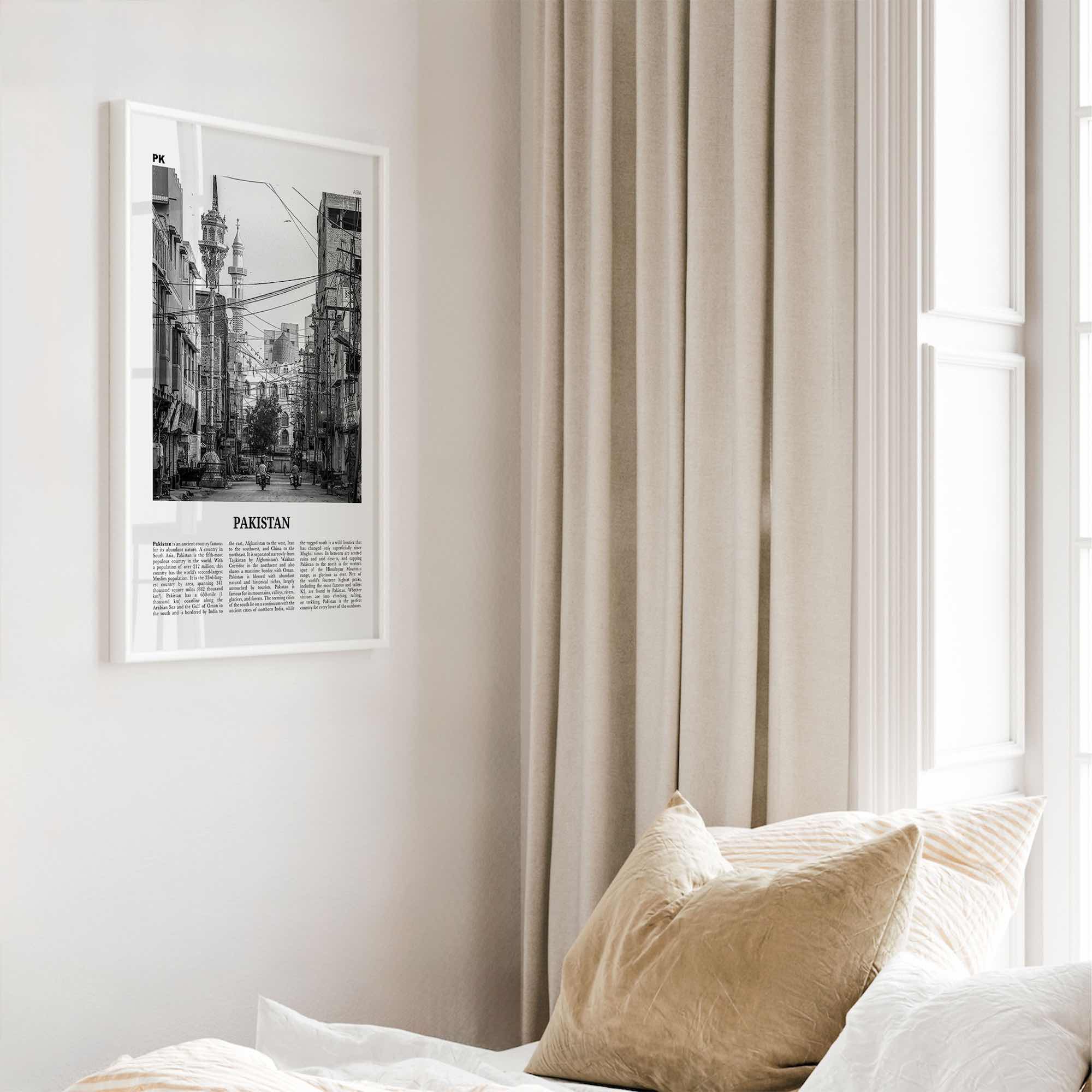 Pakistan Print Black and White No 1, Pakistan Wall Art, Pakistan Poster, Pakistan Photo, Pakistan Wall Decor, Pākistān, Asia