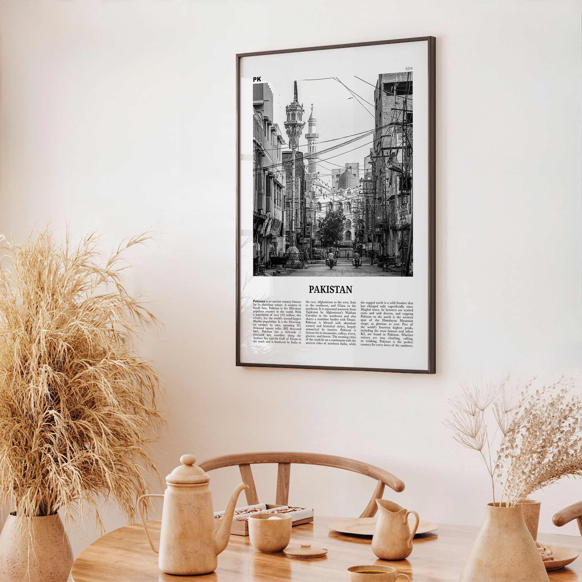 Pakistan Print Black and White No 1, Pakistan Wall Art, Pakistan Poster, Pakistan Photo, Pakistan Wall Decor, Pākistān, Asia