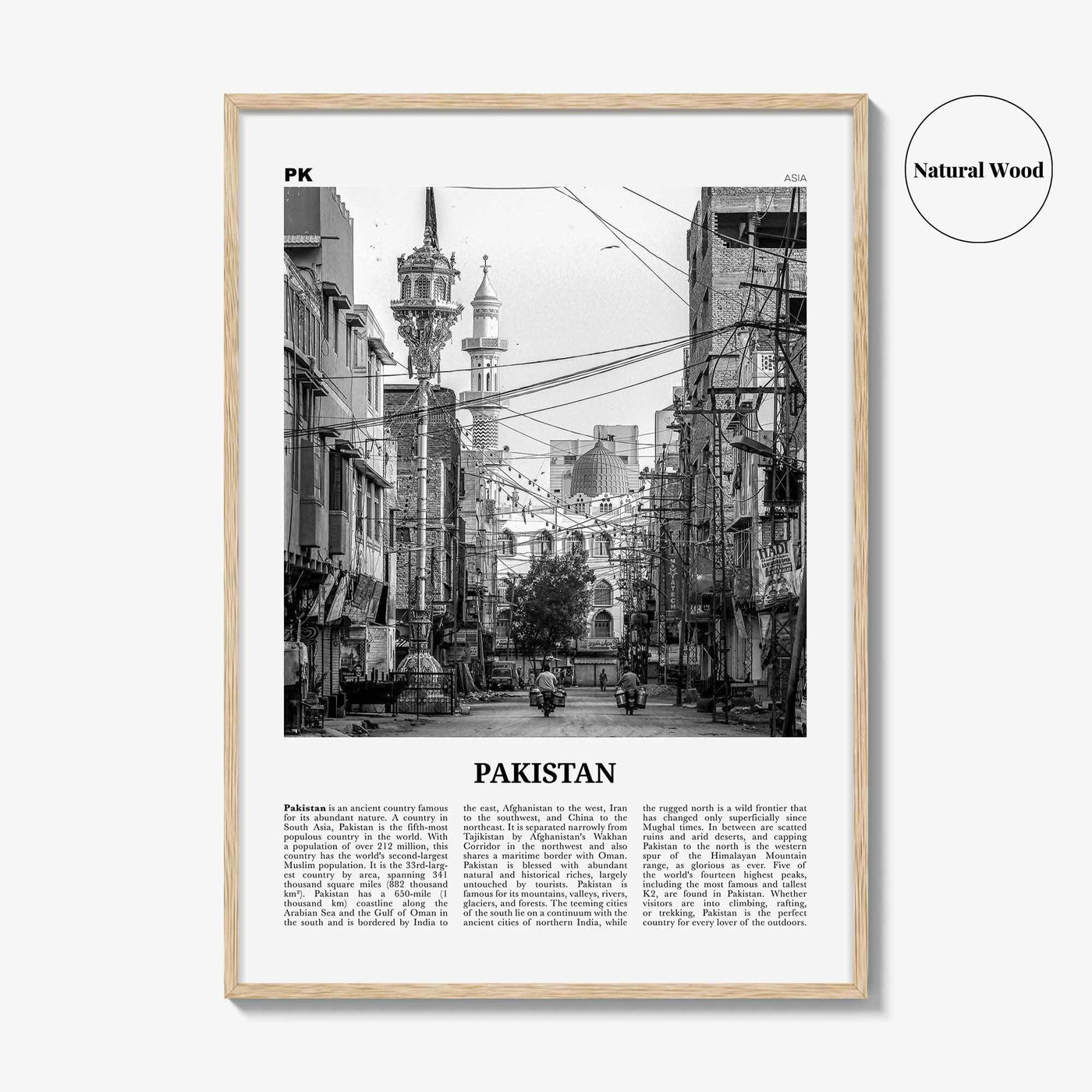 Pakistan Print Black and White No 1, Pakistan Wall Art, Pakistan Poster, Pakistan Photo, Pakistan Wall Decor, Pākistān, Asia