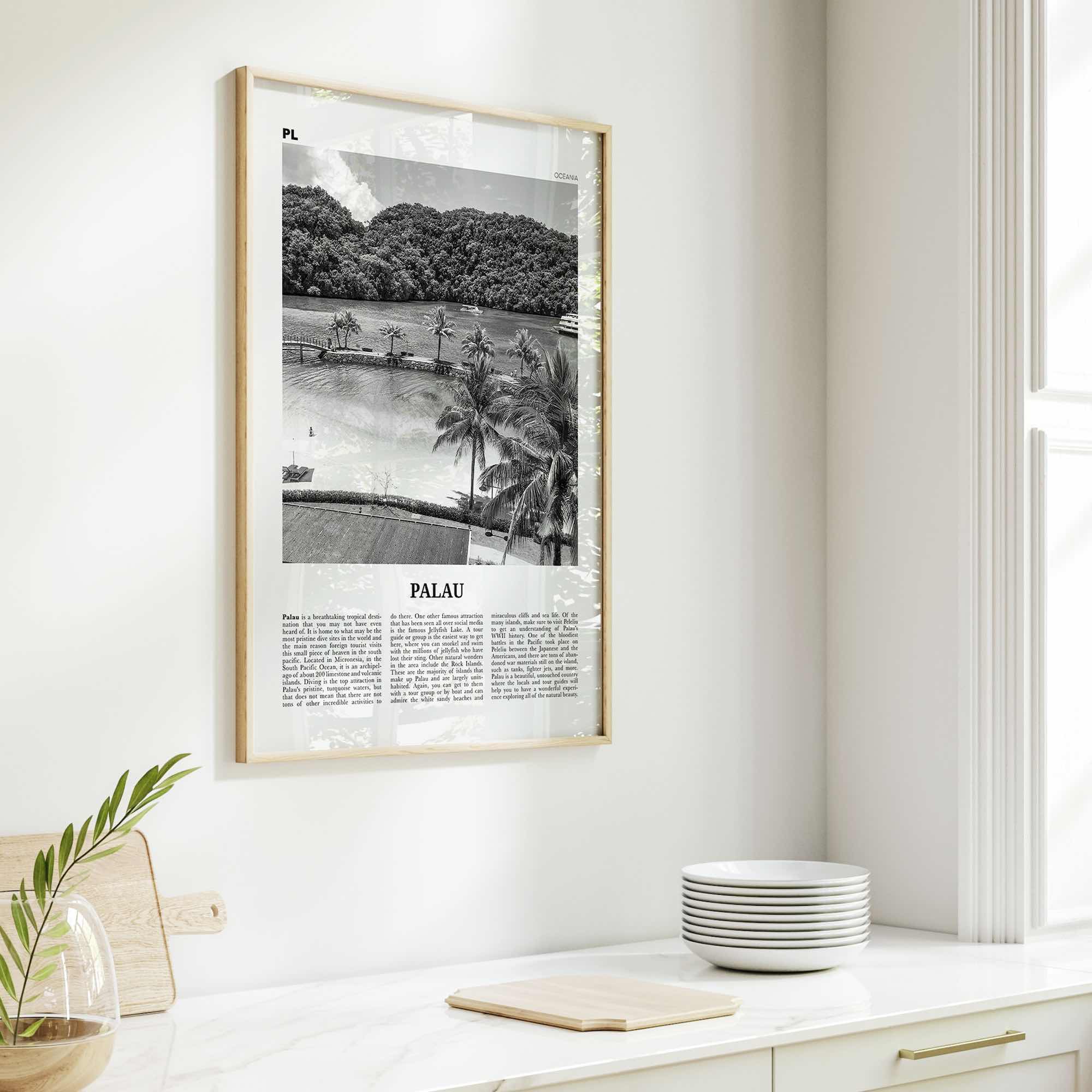 Palau Print Black and White Oceania, Palau Wall Art, Palau Poster, Palau Photo, Oceania, Ngerulmud, Beluu er a Belau, Palauan