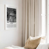 Palenque Print Black and White, Palenque Wall Art, Palenque Poster, Palenque Photo, Palenque Wall Décor, Palenque Map, Mexico