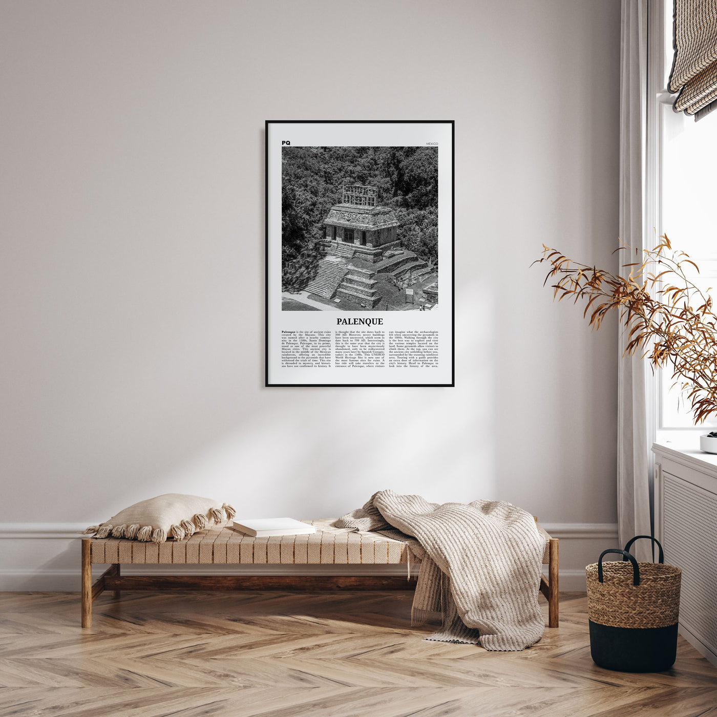 Palenque Travel B&W Poster