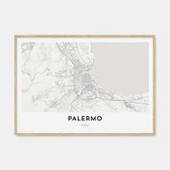 Palermo Map Landscape Poster
