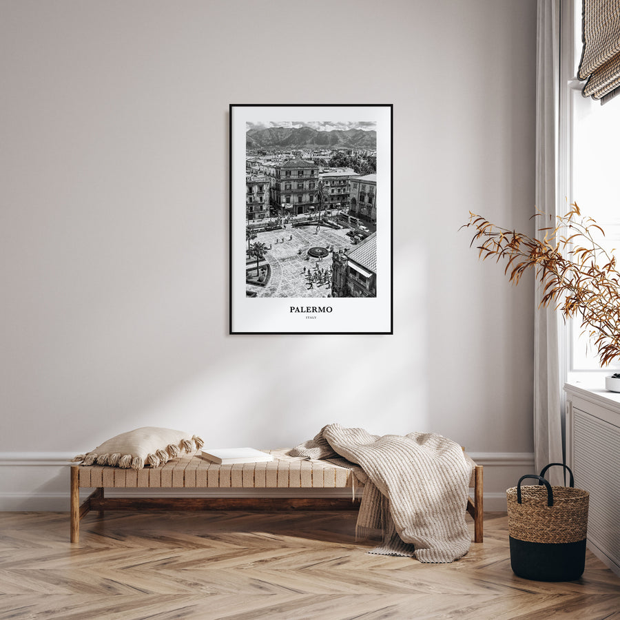 Palermo Portrait B&W Poster