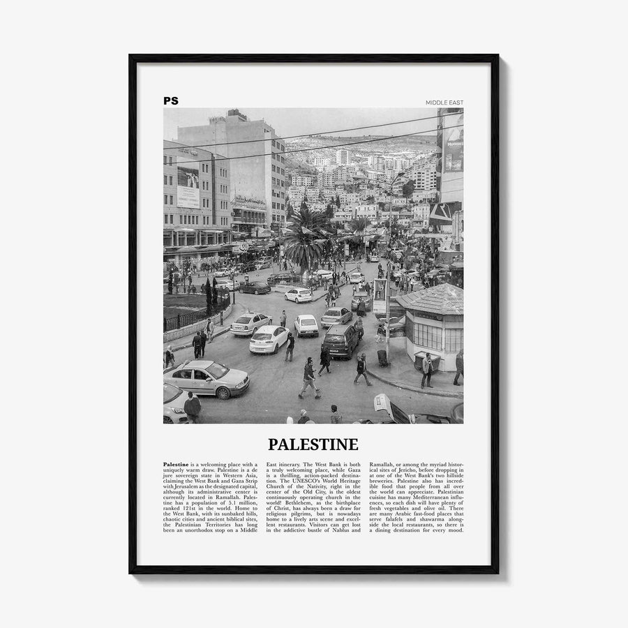 Palestine Print Black and White No 2, Palestine Wall Art, Palestine Poster, Palestine Photo, دولة فلسطين Jerusalem, Gaza, Middle East