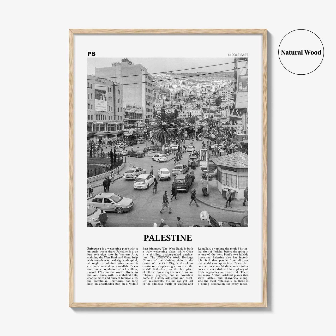 Palestine Print Black and White No 2, Palestine Wall Art, Palestine Poster, Palestine Photo, دولة فلسطين Jerusalem, Gaza, Middle East