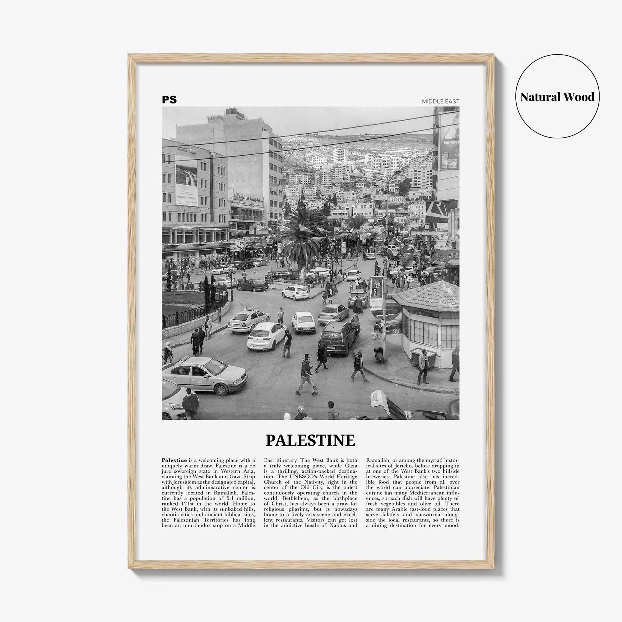 Palestine Print Black and White No 2, Palestine Wall Art, Palestine Poster, Palestine Photo, دولة فلسطين Jerusalem, Gaza, Middle East