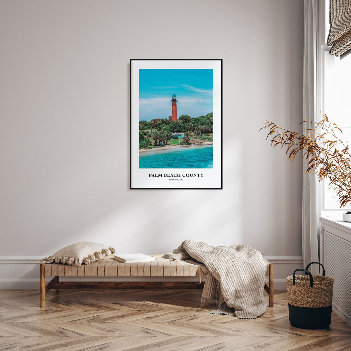 Palm Beach County Portrait Color Poster
