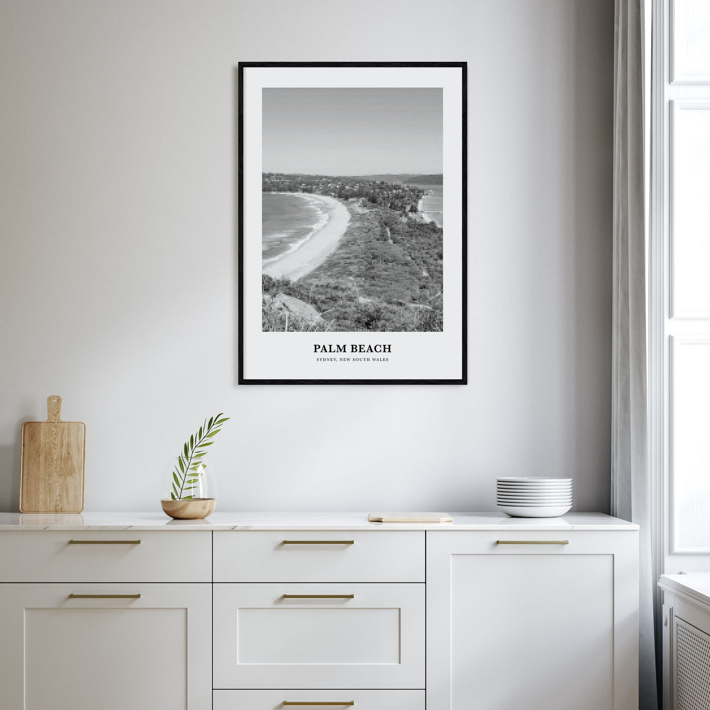 Palm Beach, New South Wales Portrait B&W Poster