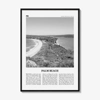 Palm Beach Print Black and White New South Wales, Palm Beach Wall Art, Palm Beach Poster, Palm Beach Photo, Palm Beach Décor, Australia