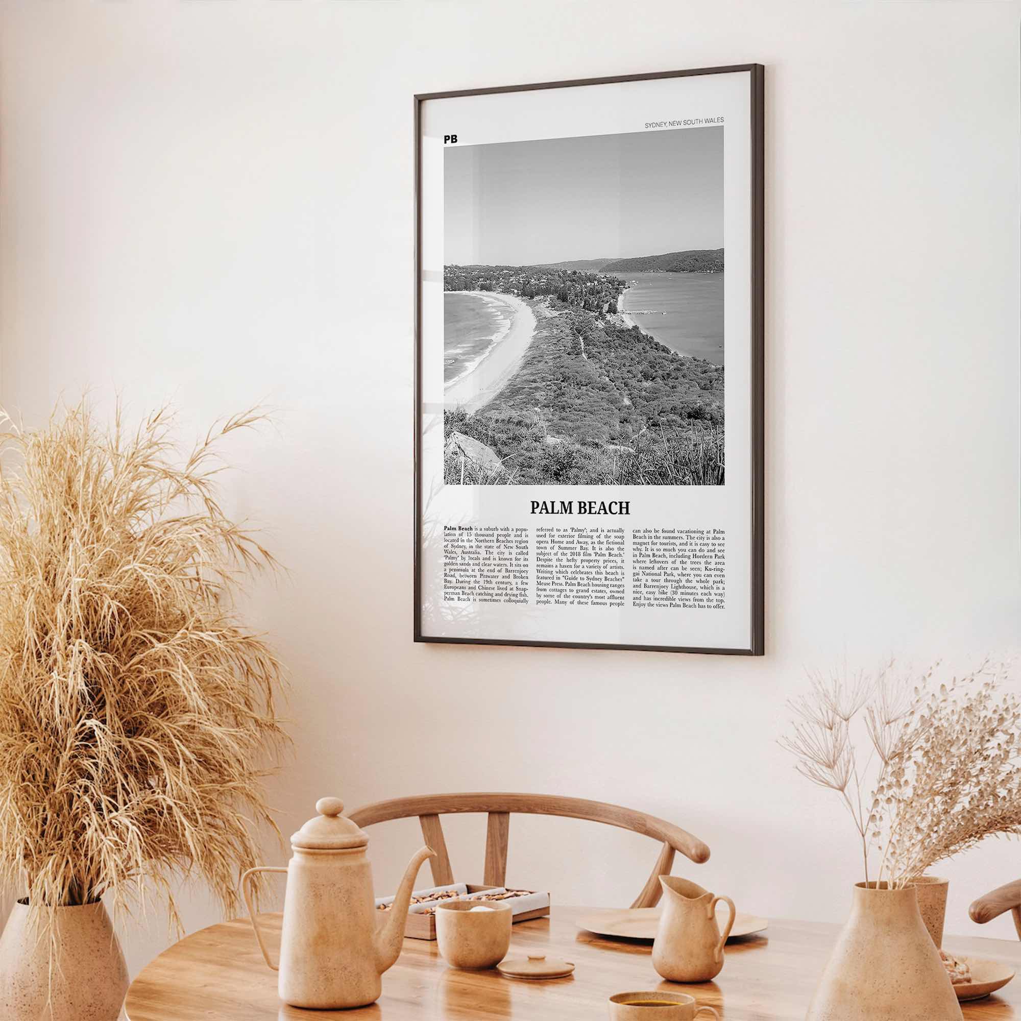 Palm Beach Print Black and White New South Wales, Palm Beach Wall Art, Palm Beach Poster, Palm Beach Photo, Palm Beach Décor, Australia