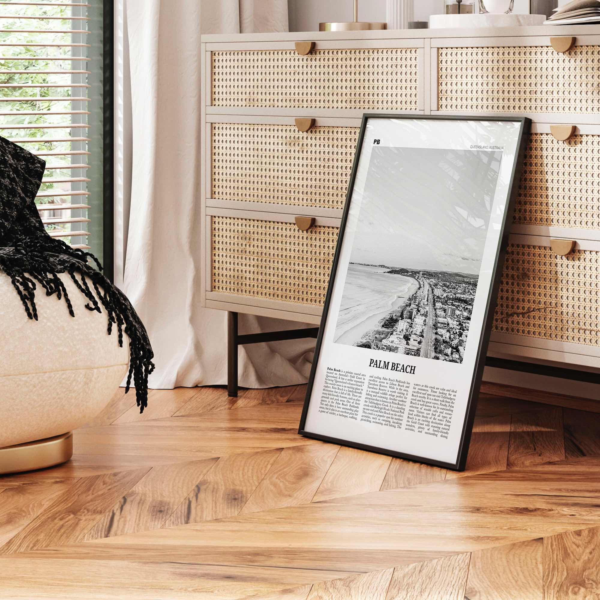 Palm Beach Print Black and White Queensland, Palm Beach Wall Art, Palm Beach Poster, Palm Beach Photo, Palm Beach Wall Décor, Australia