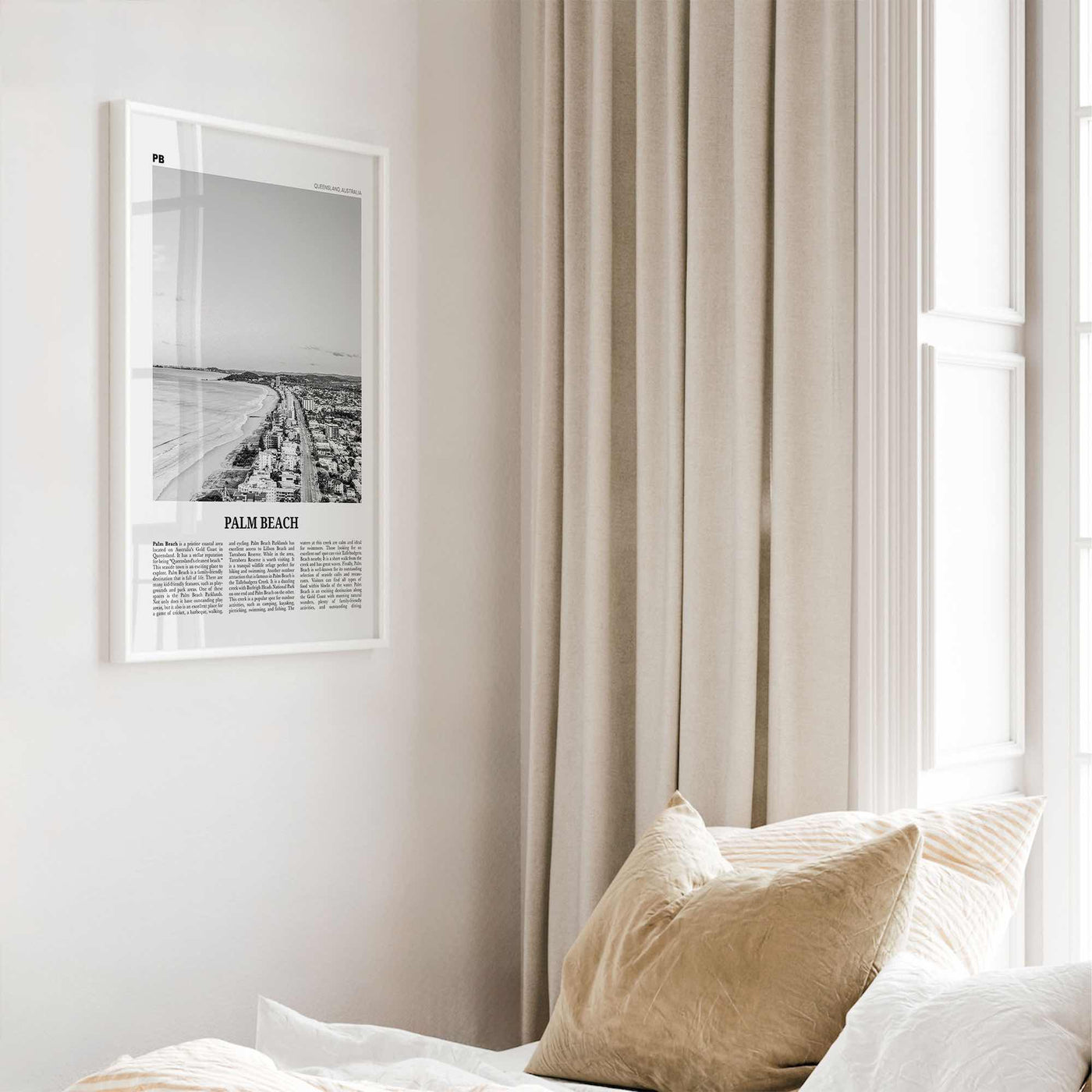 Palm Beach Print Black and White Queensland, Palm Beach Wall Art, Palm Beach Poster, Palm Beach Photo, Palm Beach Wall Décor, Australia