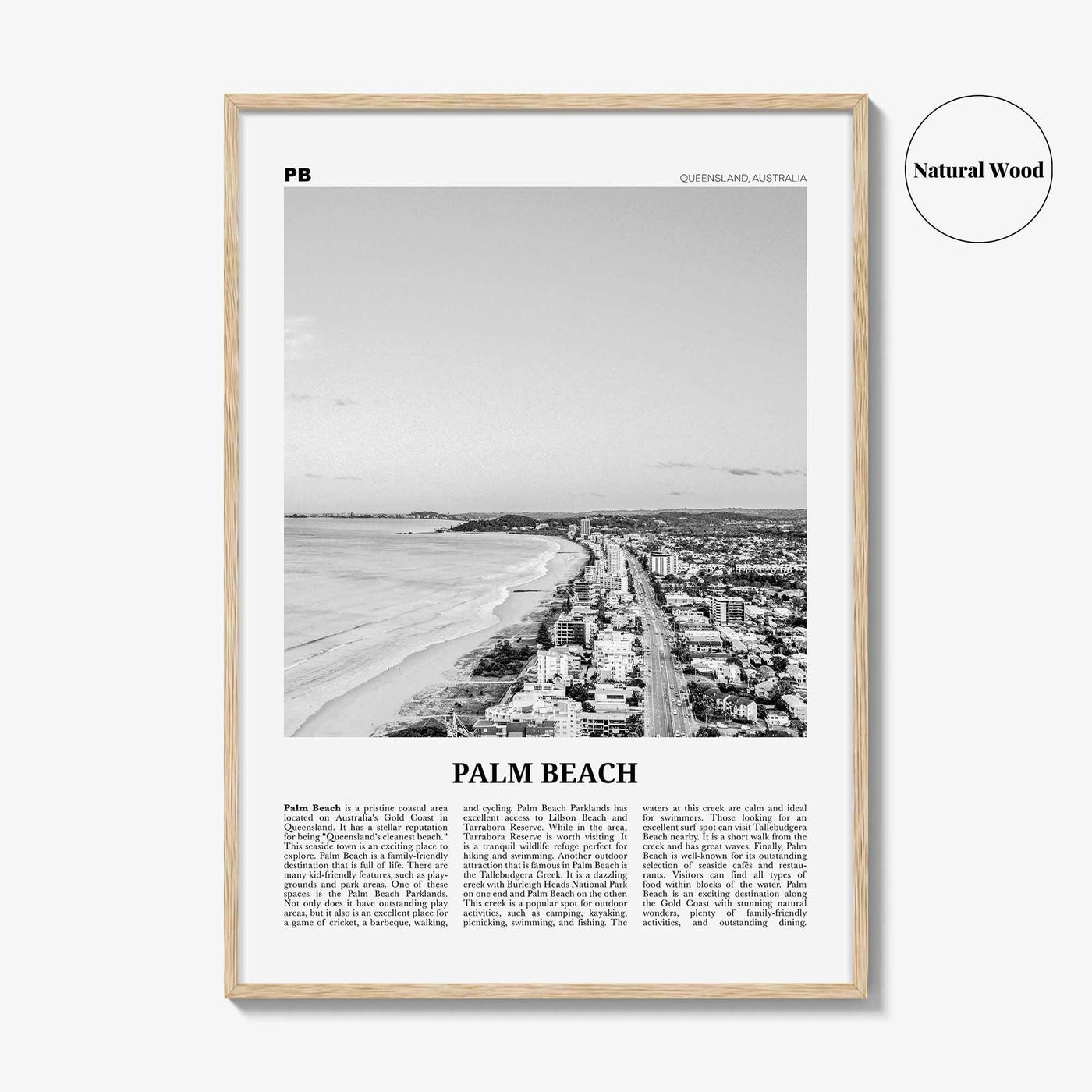 Palm Beach Print Black and White Queensland, Palm Beach Wall Art, Palm Beach Poster, Palm Beach Photo, Palm Beach Wall Décor, Australia