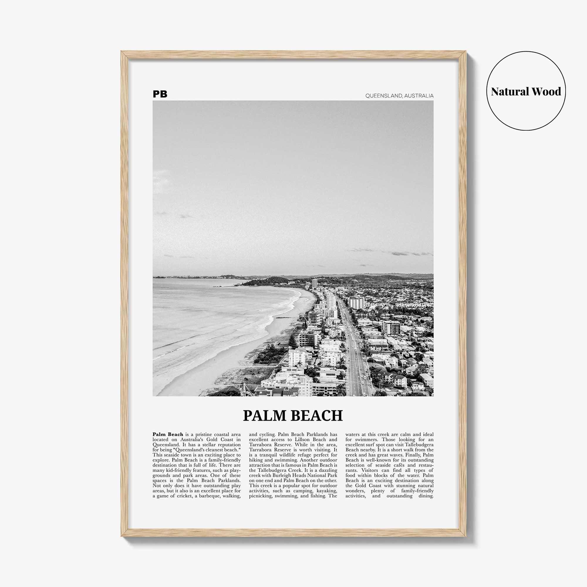 Palm Beach Print Black and White Queensland, Palm Beach Wall Art, Palm Beach Poster, Palm Beach Photo, Palm Beach Wall Décor, Australia