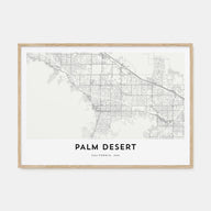 Palm Desert Map Landscape Poster