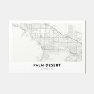Palm Desert Map Landscape Poster