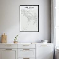 Palm Desert Map Portrait Poster