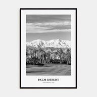Palm Desert Portrait B&W Poster