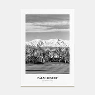Palm Desert Portrait B&W Poster