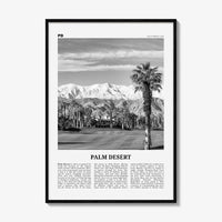 Palm Desert Print Black and White, Palm Desert Wall Art, Palm Desert Poster, Palm Desert Photo, Palm Desert Wall Décor, California, USA