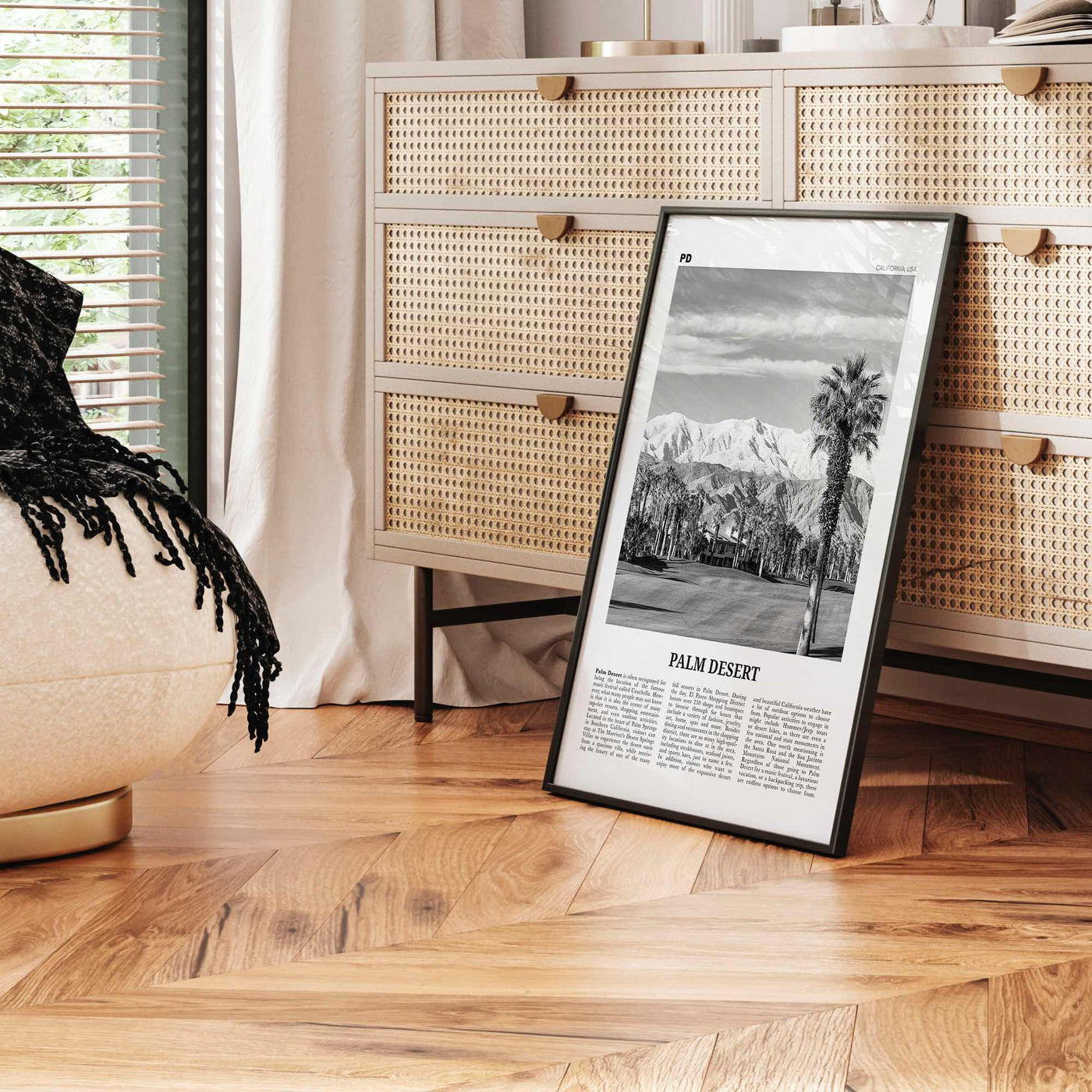 Palm Desert Print Black and White, Palm Desert Wall Art, Palm Desert Poster, Palm Desert Photo, Palm Desert Wall Décor, California, USA