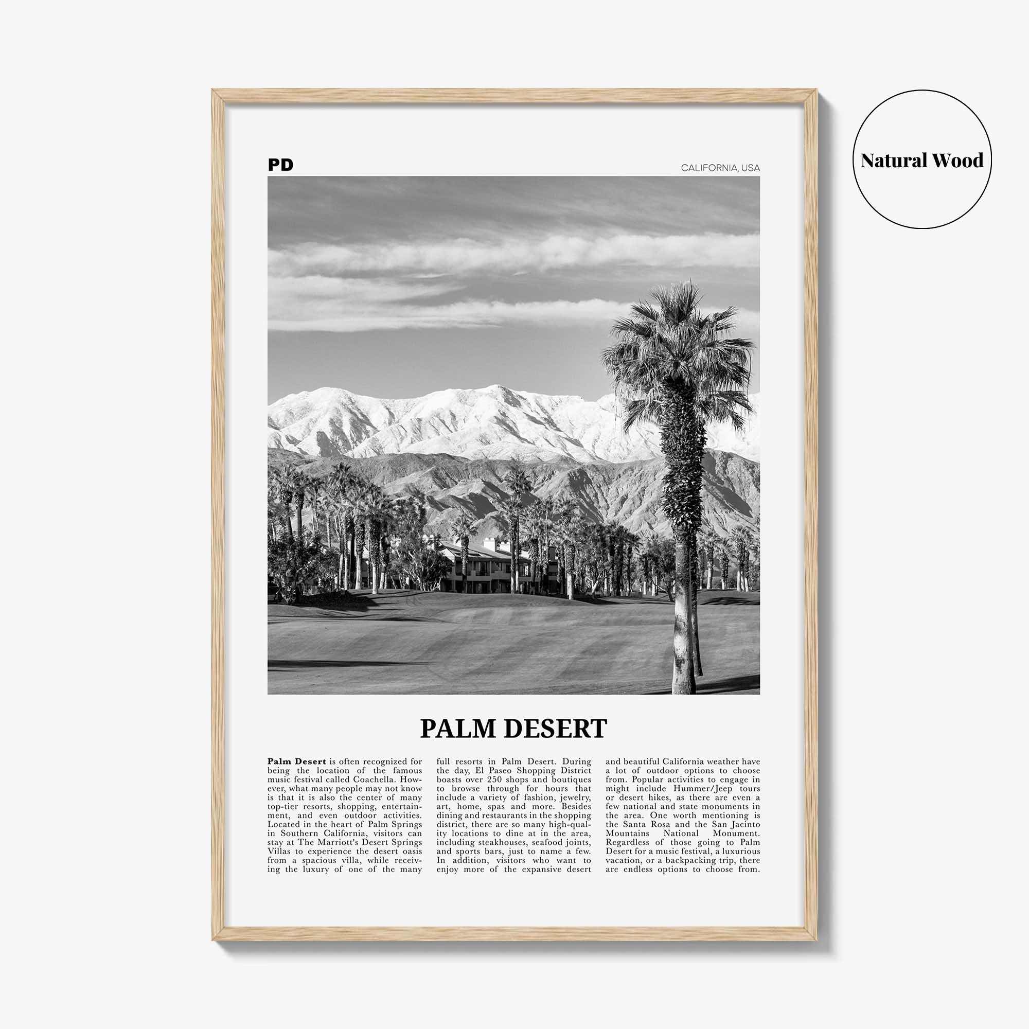 Palm Desert Print Black and White, Palm Desert Wall Art, Palm Desert Poster, Palm Desert Photo, Palm Desert Wall Décor, California, USA
