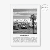 Palm Desert Print Black and White, Palm Desert Wall Art, Palm Desert Poster, Palm Desert Photo, Palm Desert Wall Décor, California, USA