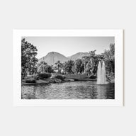 Palm Springs Landscape B&W Poster