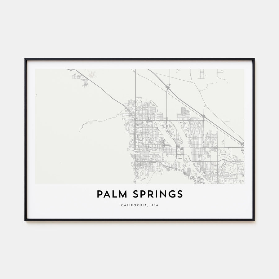 Palm Springs Map Landscape Poster