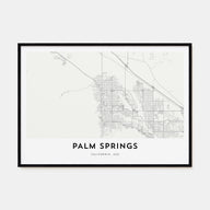 Palm Springs Map Landscape Poster