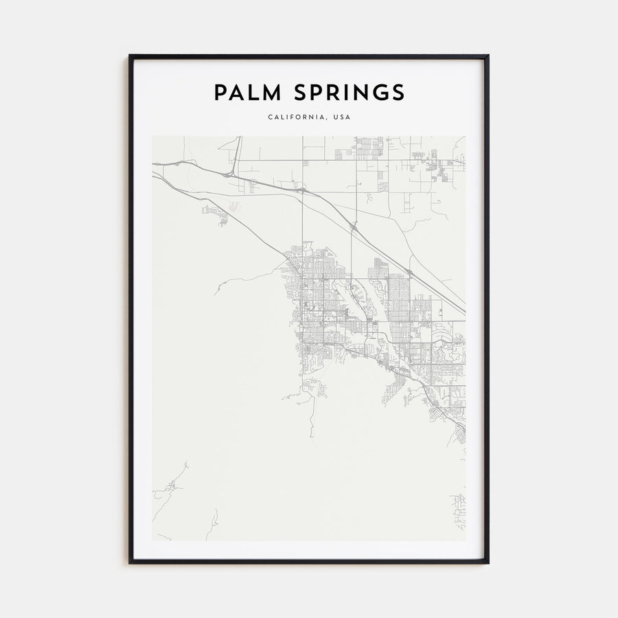 Palm Springs Map Portrait Poster