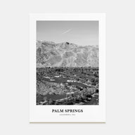 Palm Springs Portrait B&W No 2 Poster